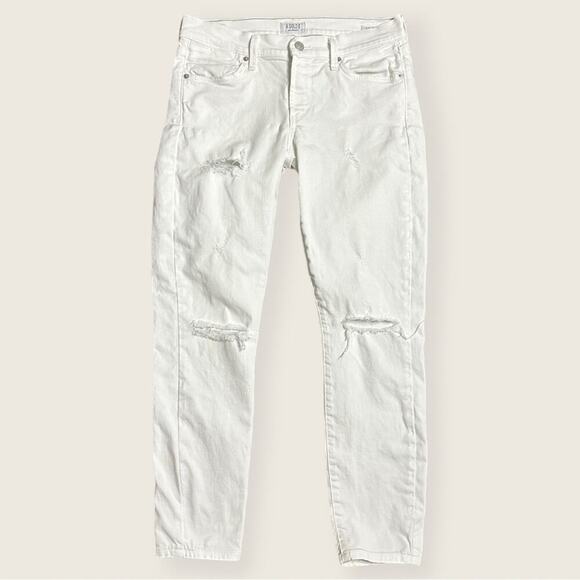 EUC | AGoldE | Distressed Collette Crop | White | Size 27 - Picture 2 of 16